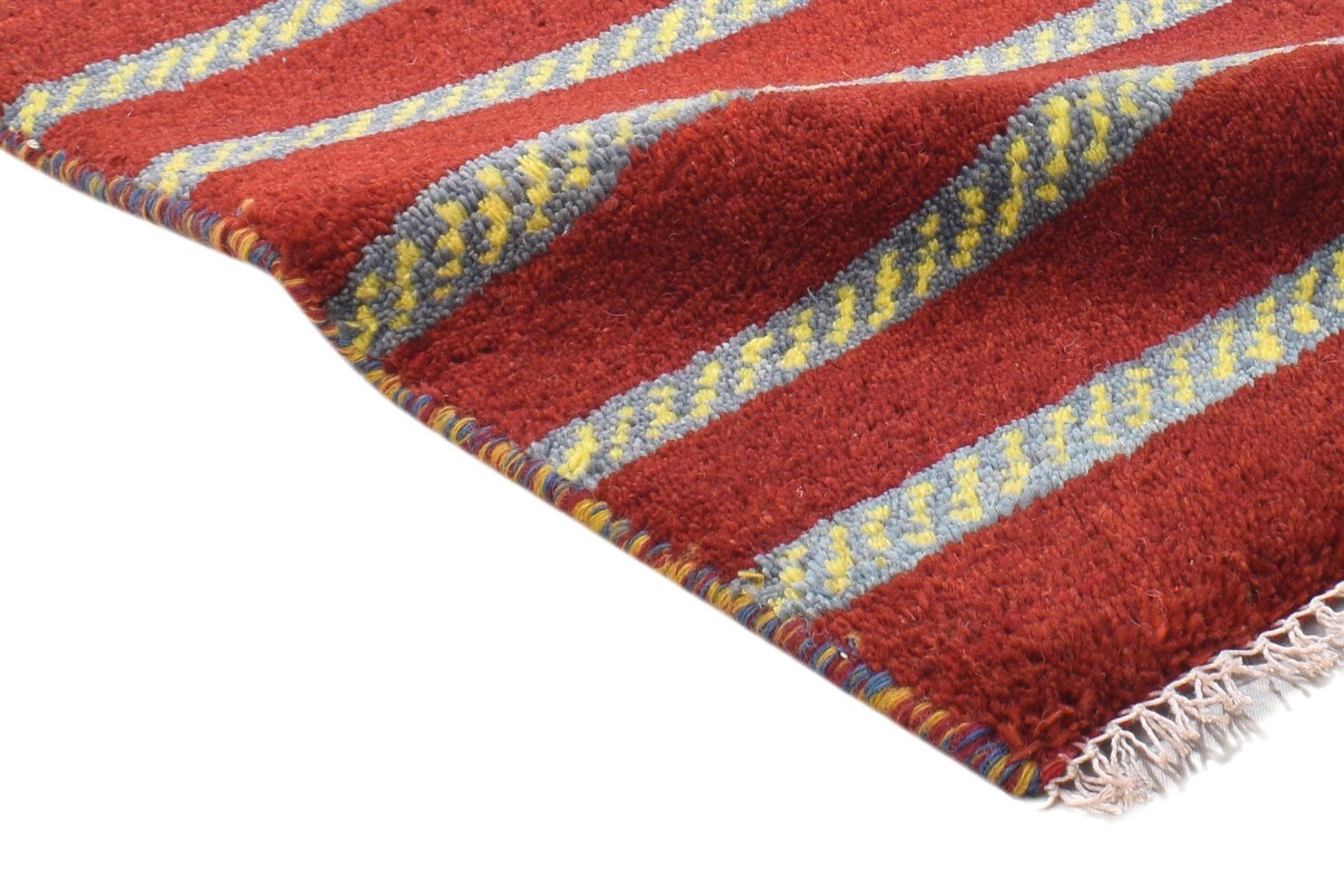 100% Wool Red Rug 1' X 2' Persian Hand Knotted Gabbeh Southwestern Small Carpet 7864203444373