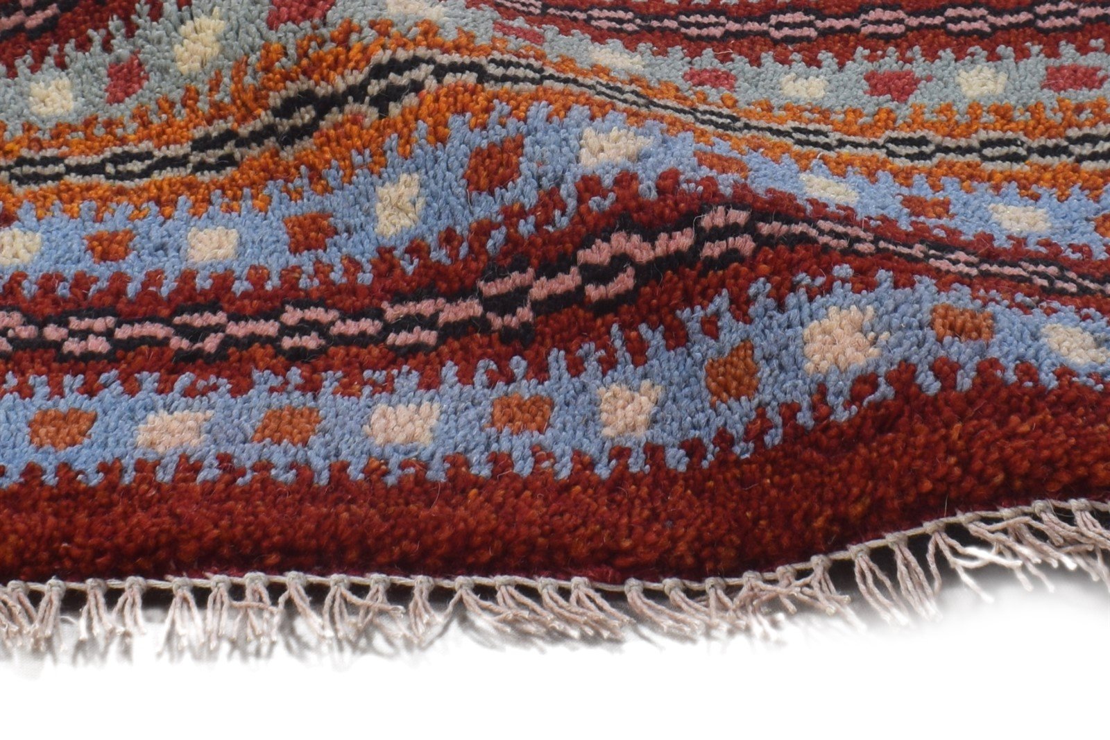 100% Wool Red Rug 1' X 2' Tribal Hand Knotted Gabbeh Southwestern Small Carpet 7864498978965