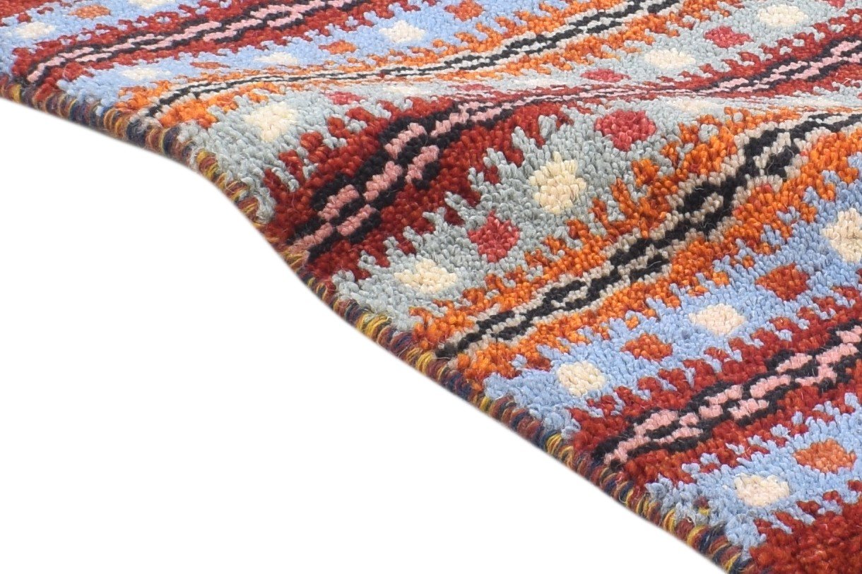 100% Wool Red Rug 1' X 2' Tribal Hand Knotted Gabbeh Southwestern Small Carpet 7864498978965