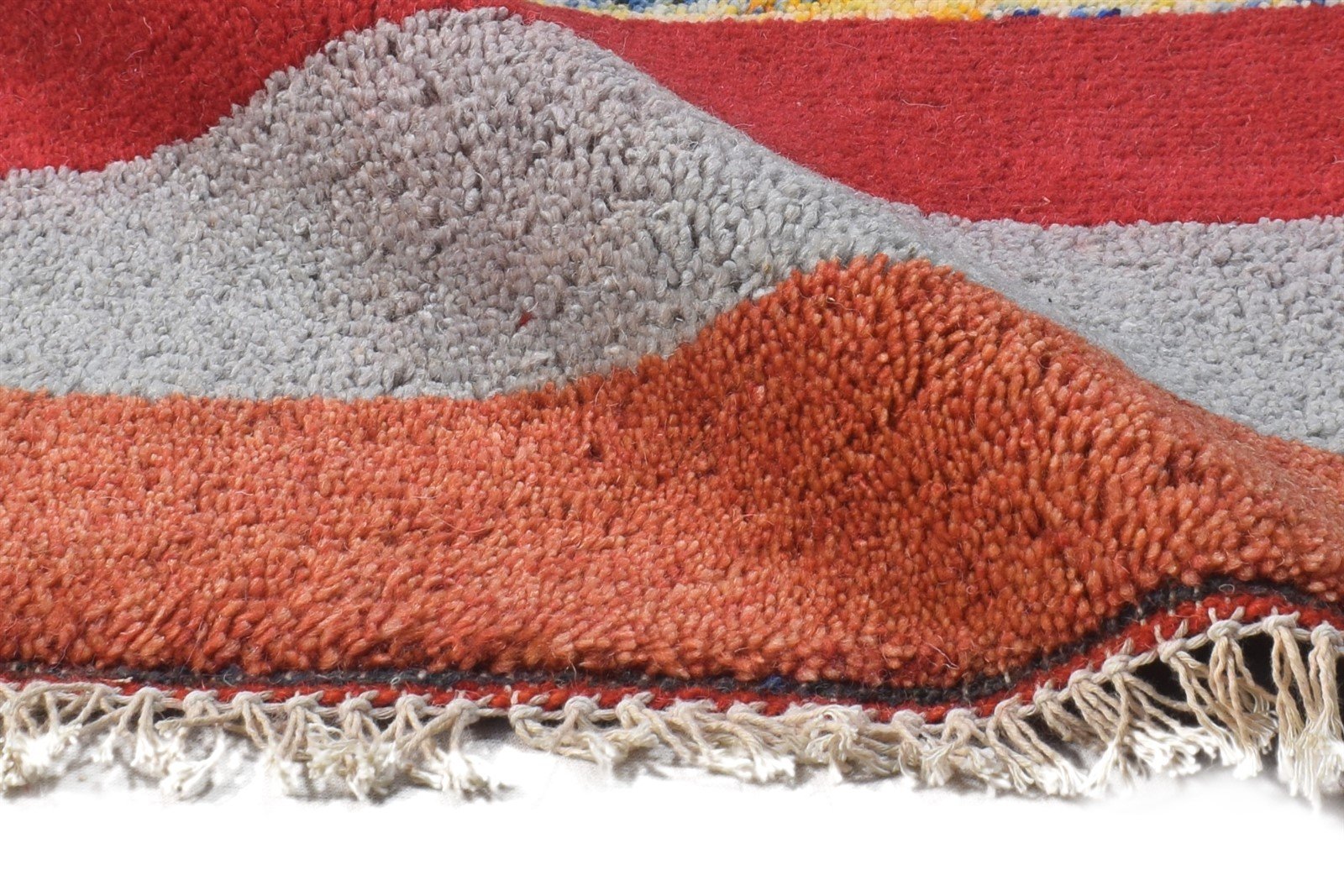100% Wool Red Rug 1' X 2' Tribal Hand Knotted Gabbeh Southwestern Small Carpet 7864503337109