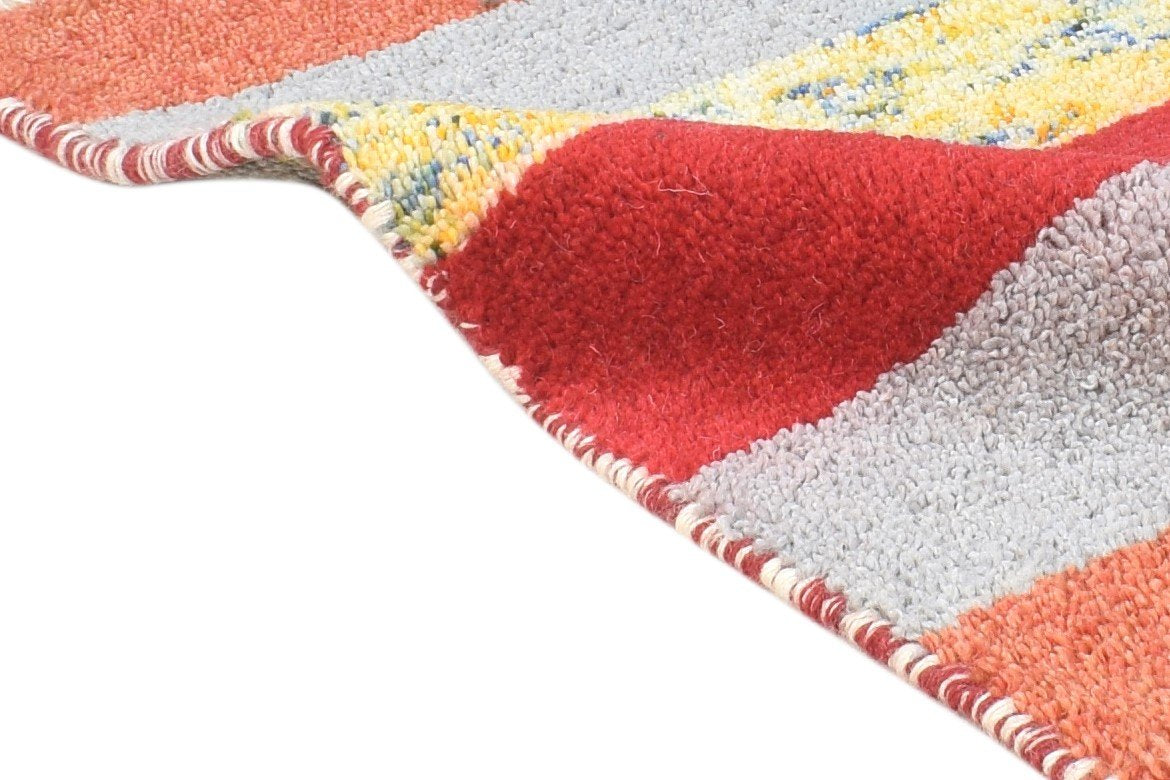 100% Wool Red Rug 1' X 2' Tribal Hand Knotted Gabbeh Southwestern Small Carpet 7864503337109
