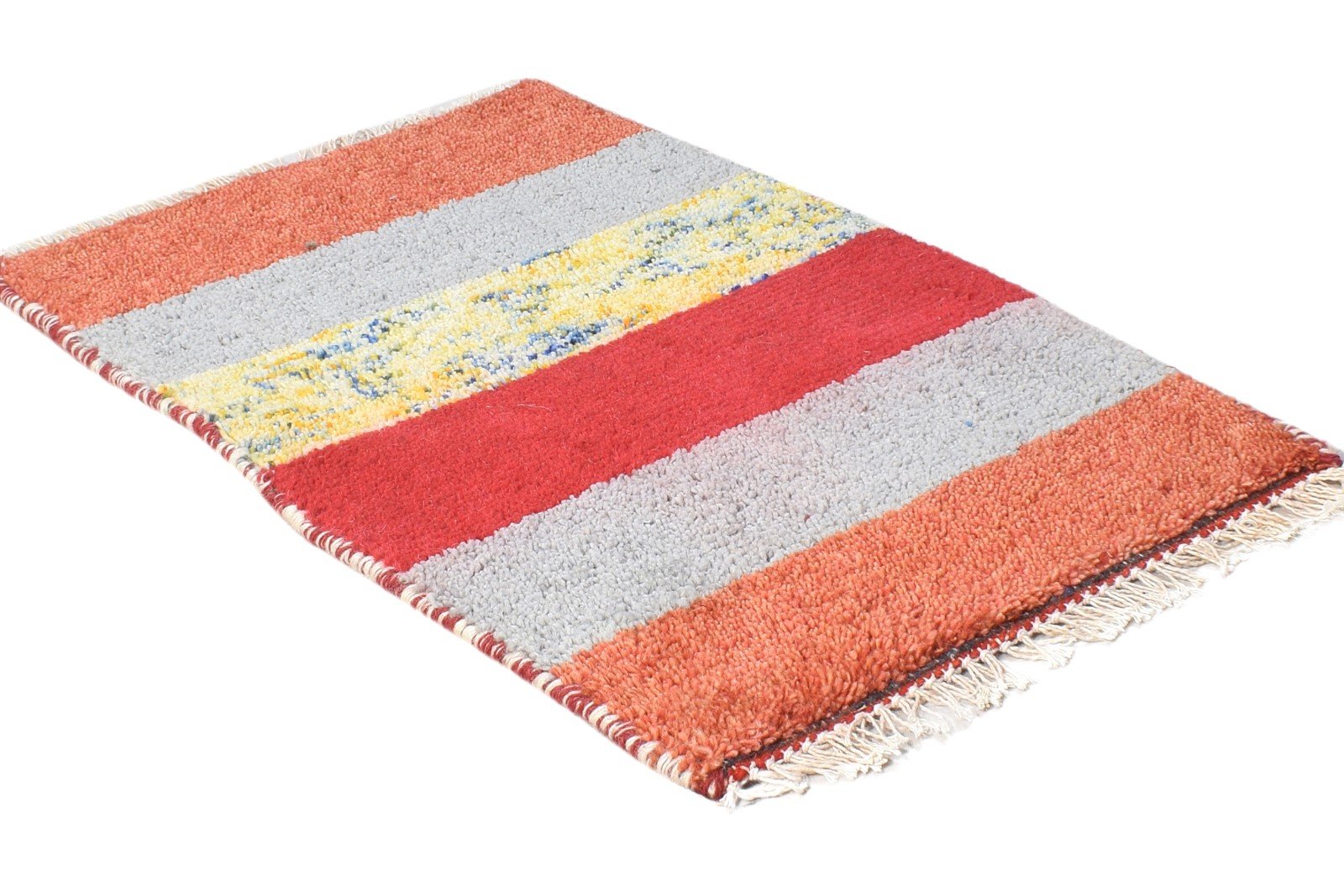 100% Wool Red Rug 1' X 2' Tribal Hand Knotted Gabbeh Southwestern Small Carpet 7864503337109