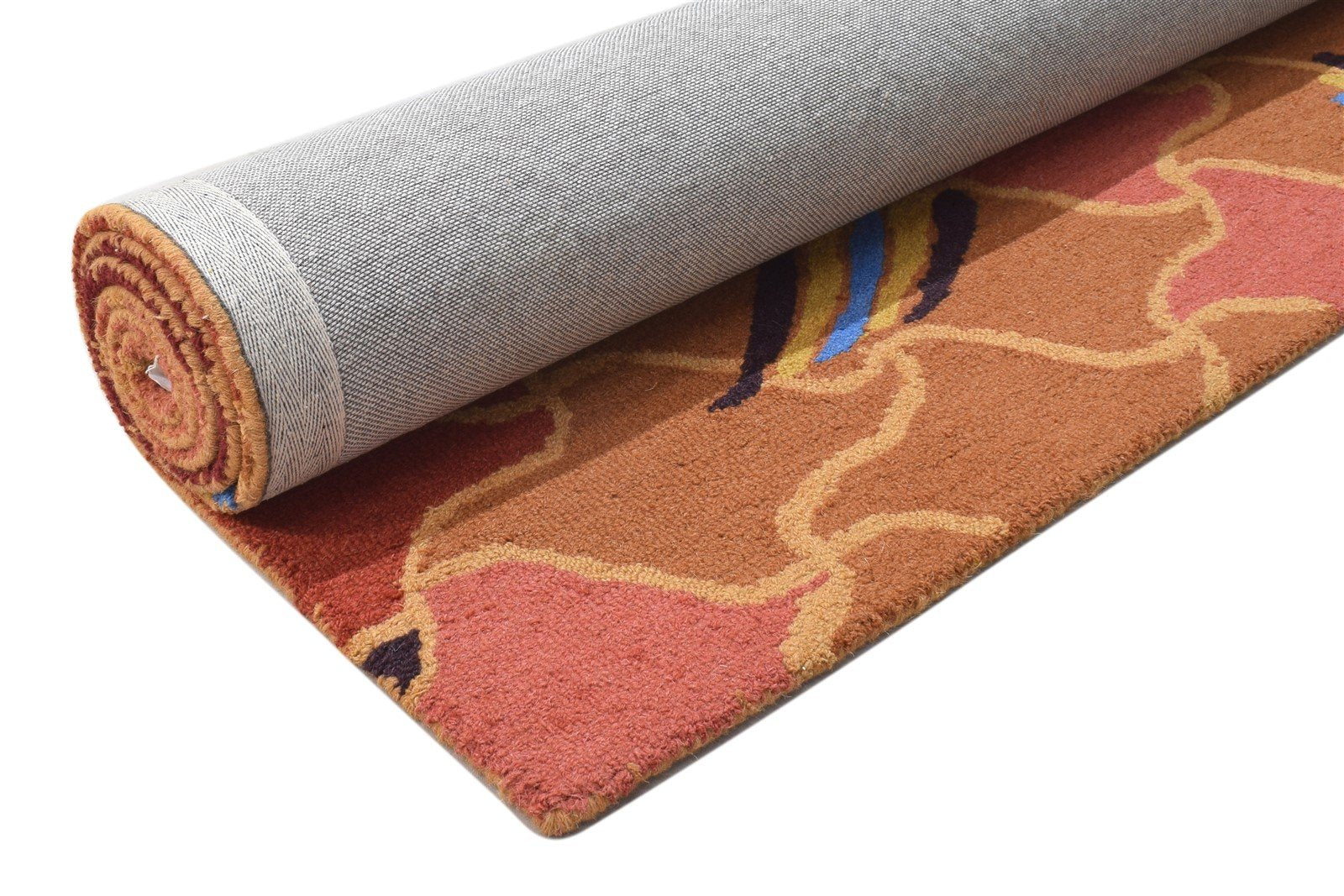 Sonia 100% Wool Red Rug 5' X 8' Modern Tufted Bohemian Abstract 7864490655893
