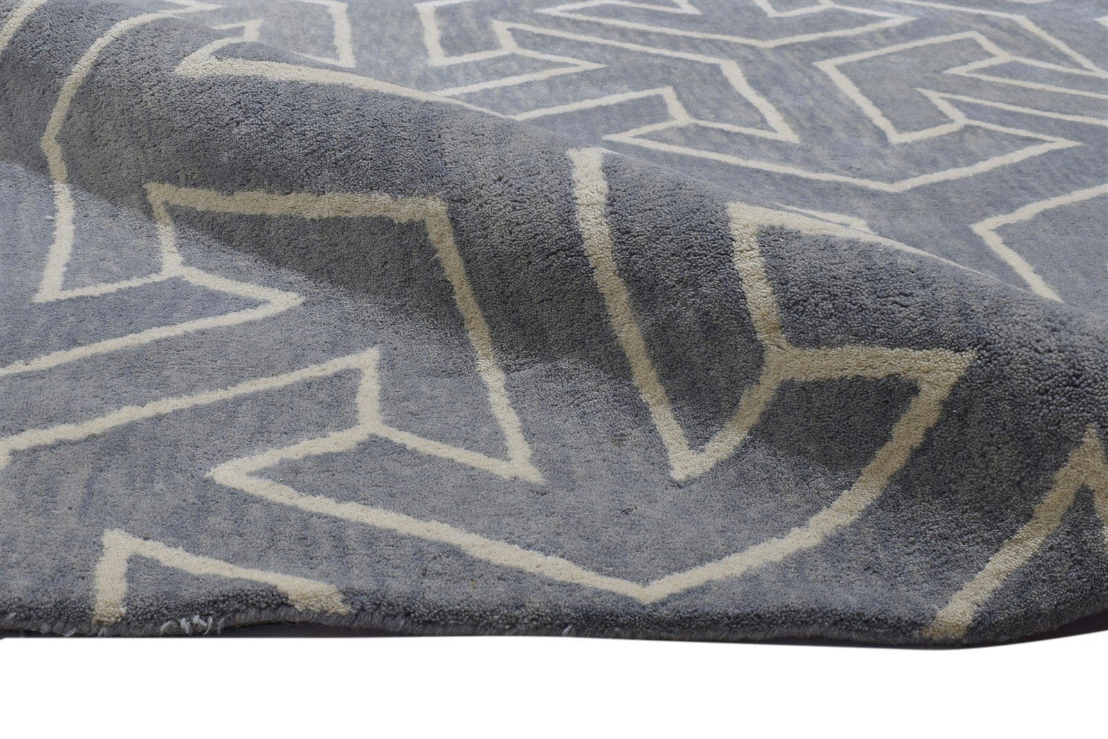 100% Wool Rug 8' X 10' Modern Hand Tufted Scandinavian Arrow Large Carpet 7864087675029