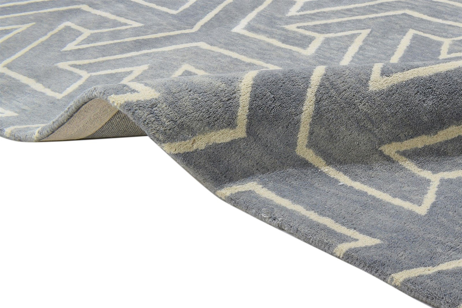 100% Wool Rug 8' X 10' Modern Hand Tufted Scandinavian Arrow Large Carpet 7864087675029