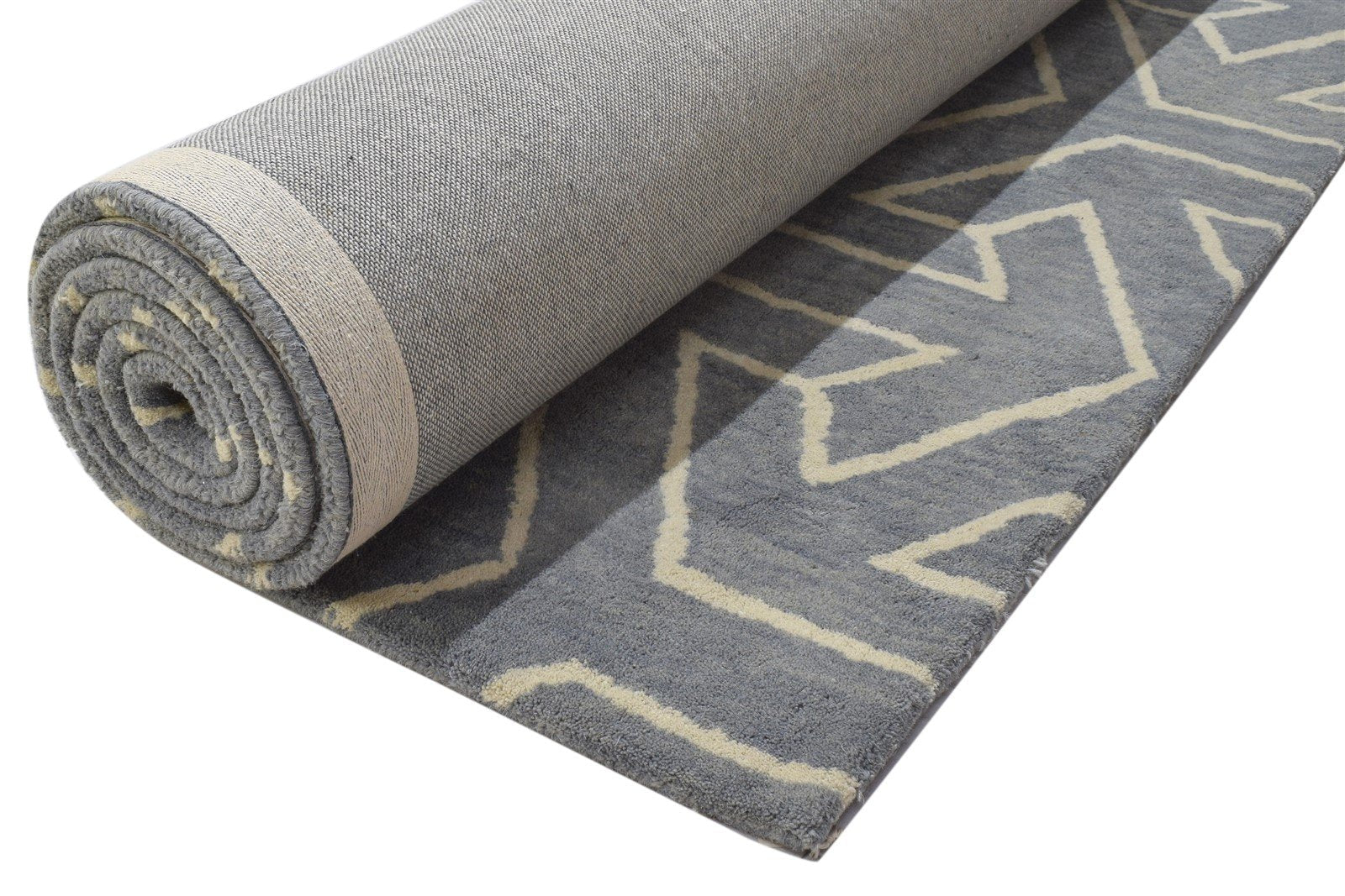 100% Wool Rug 8' X 10' Modern Hand Tufted Scandinavian Arrow Large Carpet 7864087675029