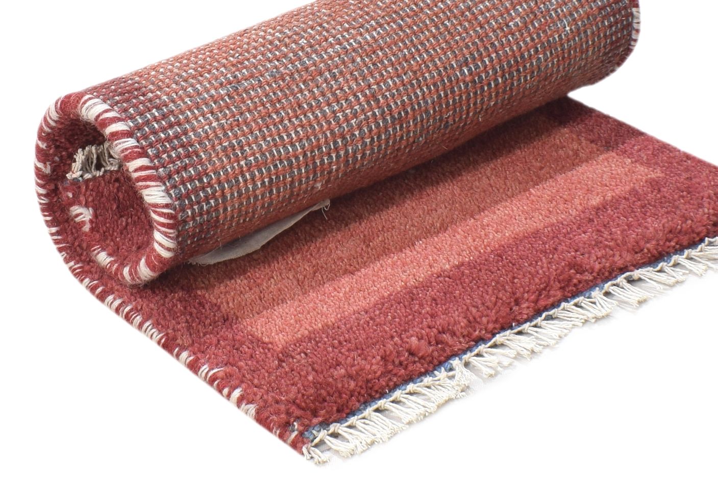 100% Wool Rust Rug 1' X 2' Tribal Hand Knotted Gabbeh Southwestern Small Carpet 7864499208341