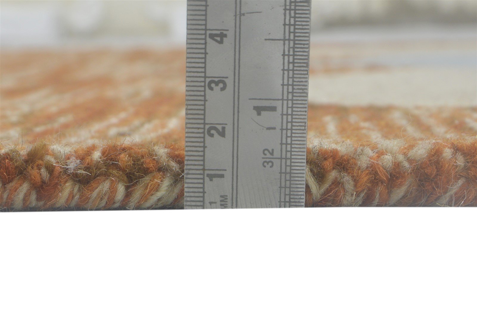 100% Wool Rust Rug 5X8 Modern Hand Tufted Scandinavian Circles Room Size Carpet 7864084168853