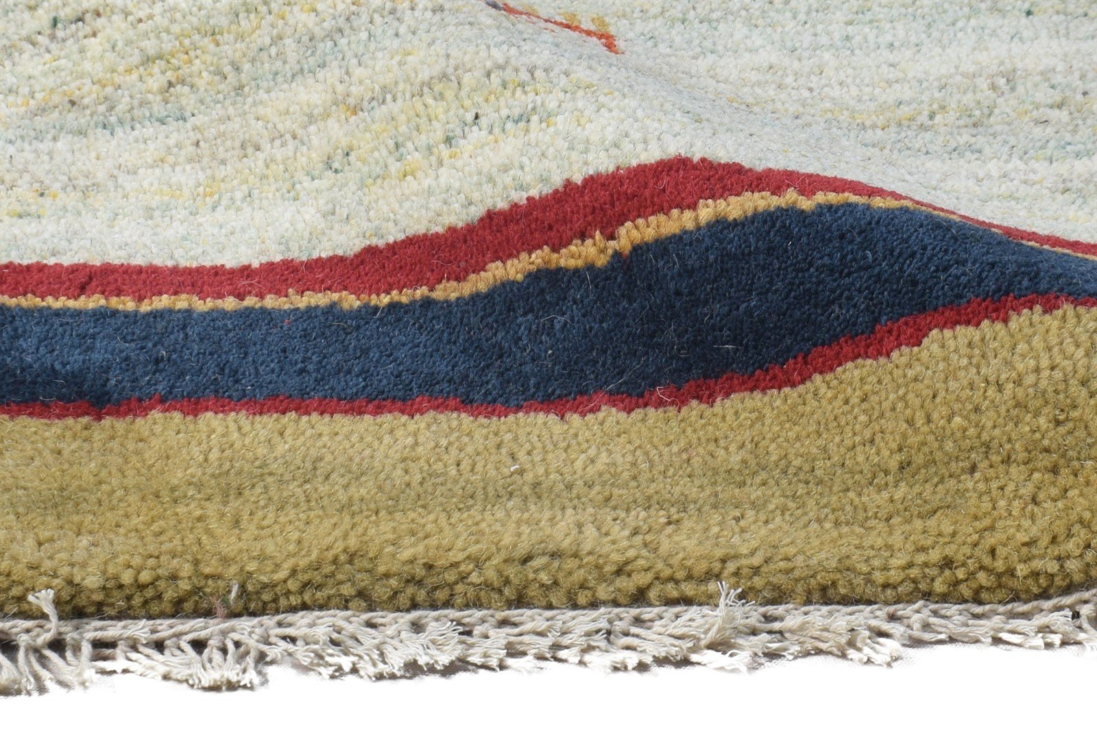100% Wool Sage Rug 1' X 2' Tribal Hand Knotted Gabbeh Southwestern Small Carpet 7864509792405