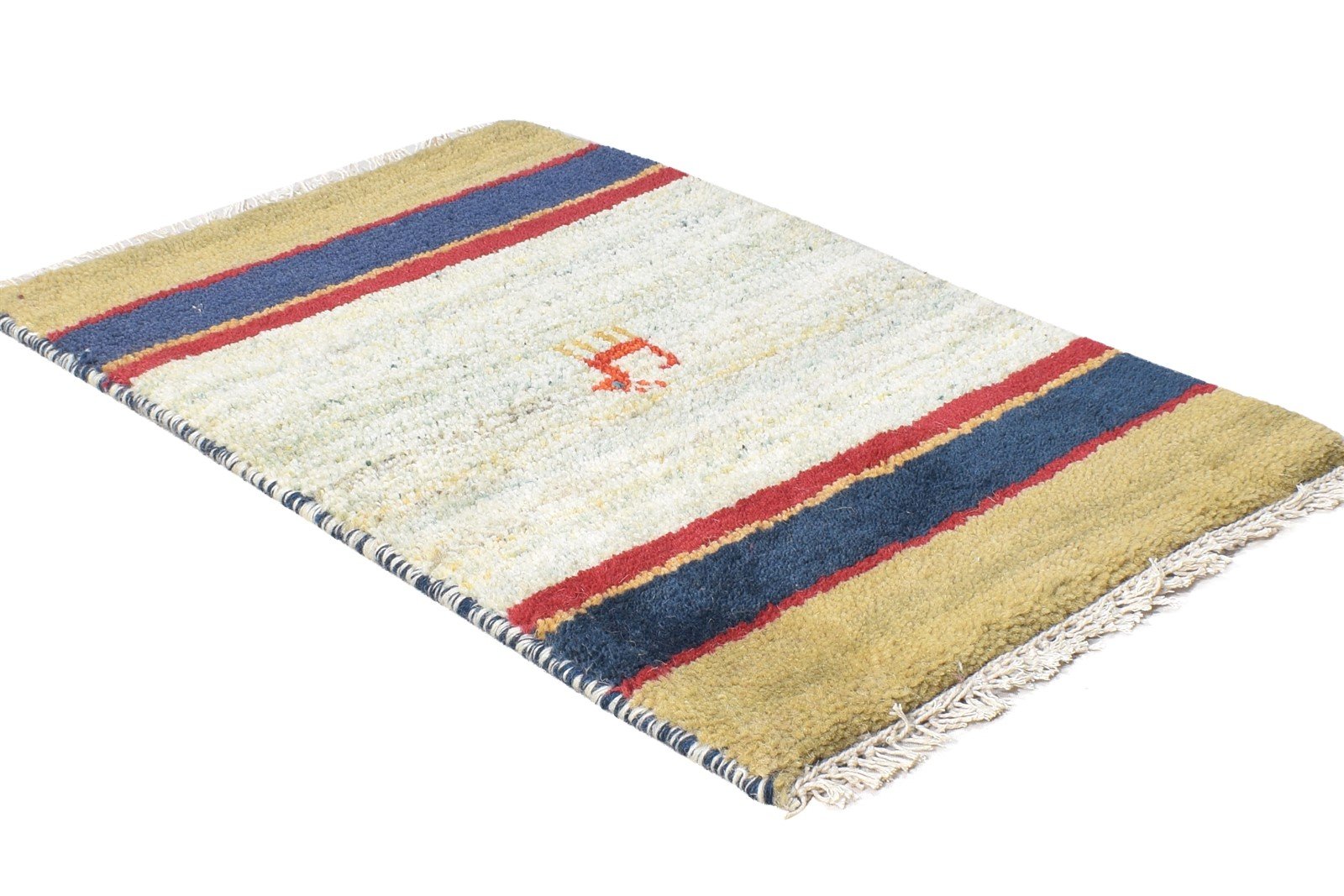 100% Wool Sage Rug 1' X 2' Tribal Hand Knotted Gabbeh Southwestern Small Carpet 7864509792405