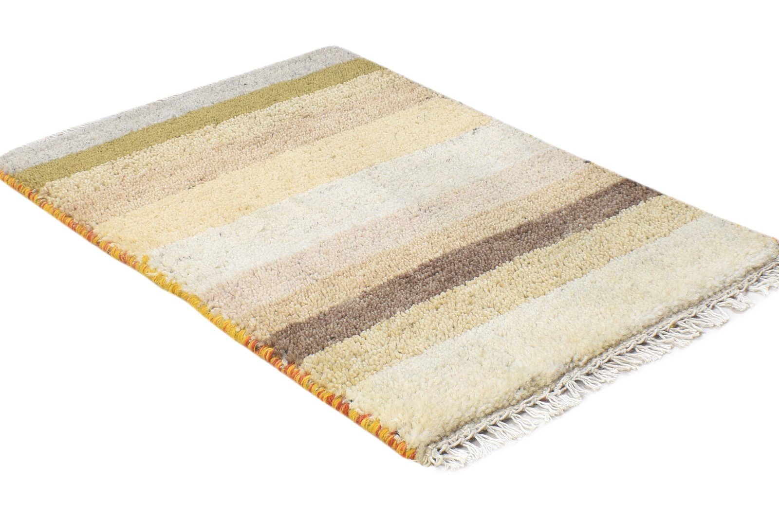100% Wool Sage Rug 1' X 2' Tribal Hand Knotted Gabbeh Southwestern Small Carpet 7864499241109