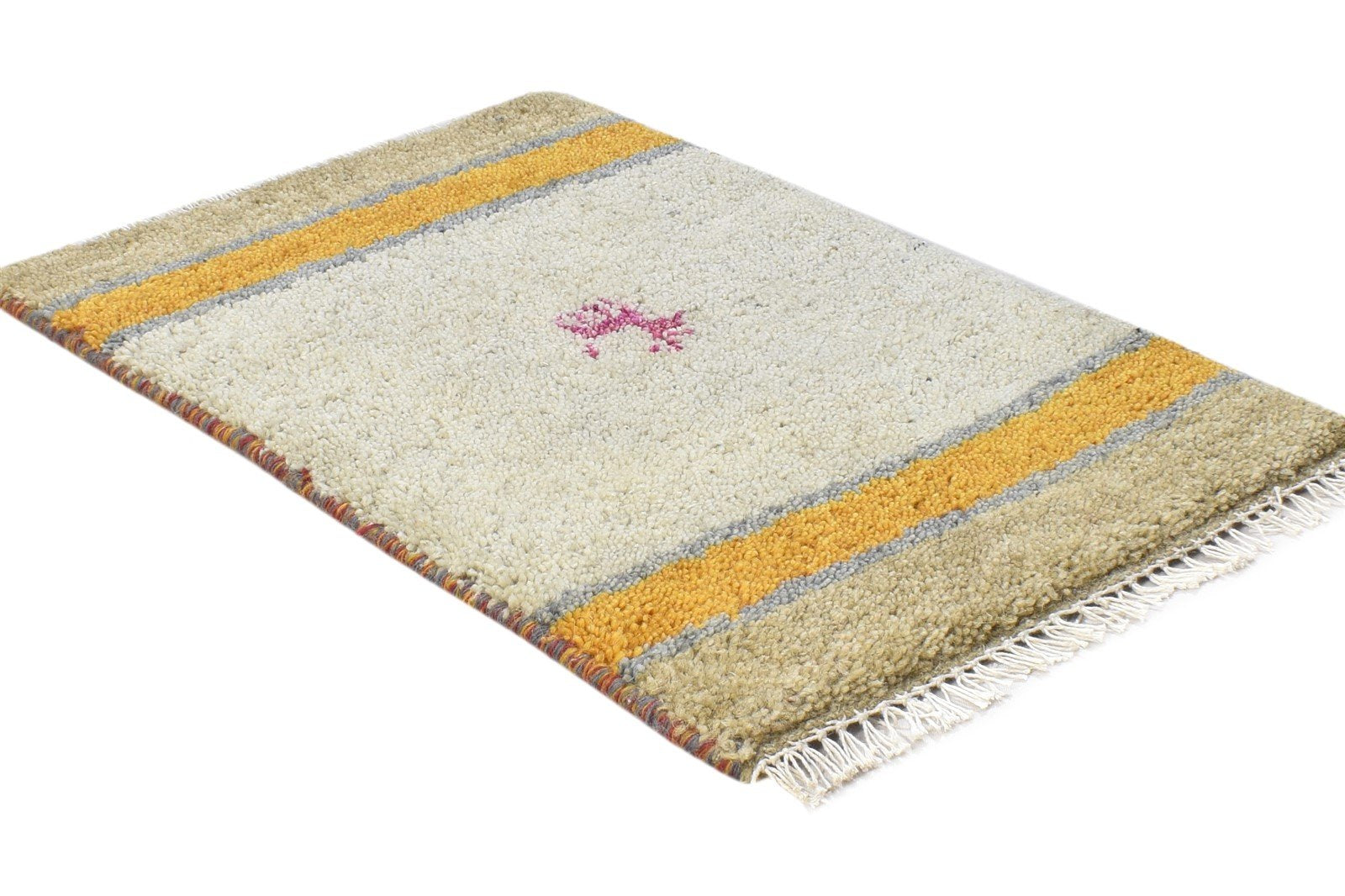 100% Wool Sage Rug 1' X 2' Tribal Hand Knotted Gabbeh Southwestern Small Carpet 7864500224149