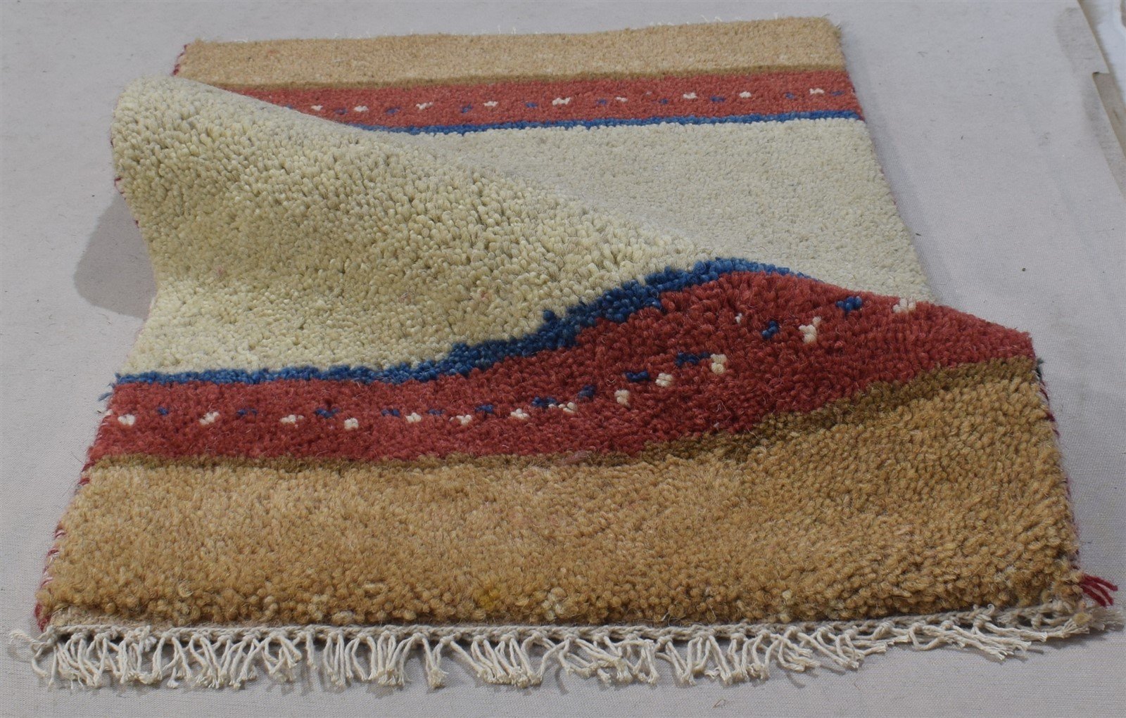 100% Wool Sage Rug 1' X 2' Tribal Hand Knotted Gabbeh Southwestern Small Carpet 7864500650133