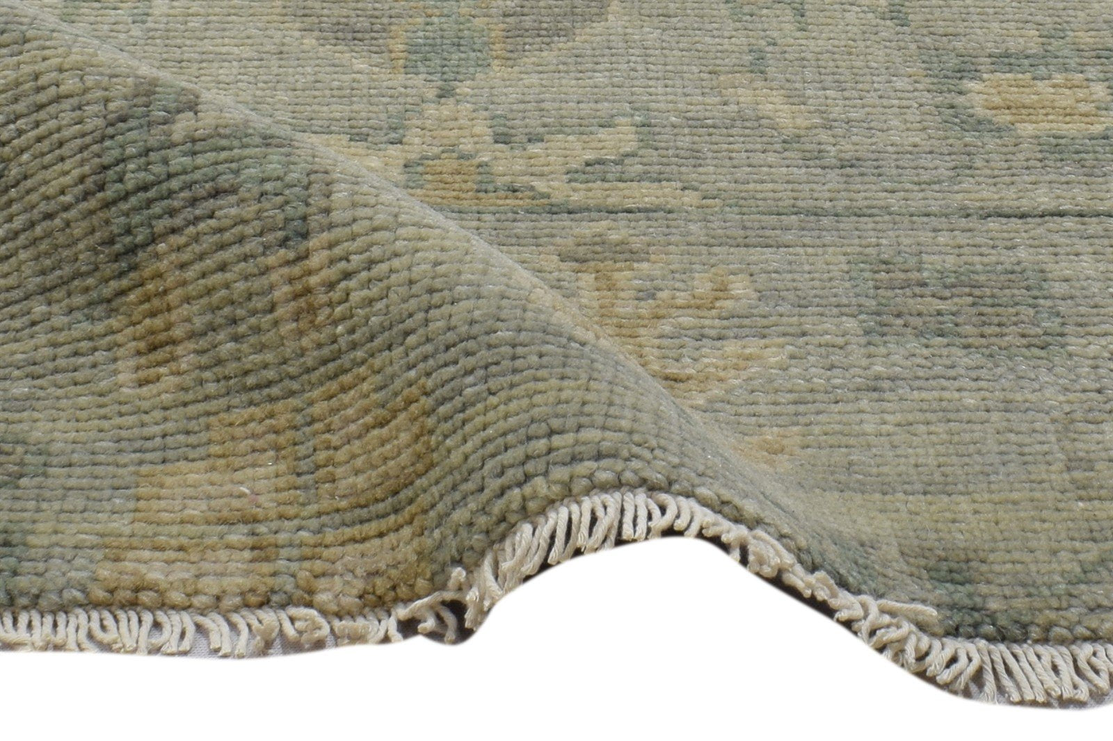 100% Wool Sage Rug 2' X 2' Persian Hand Knotted Oushak Oriental Small Square 7864087543957