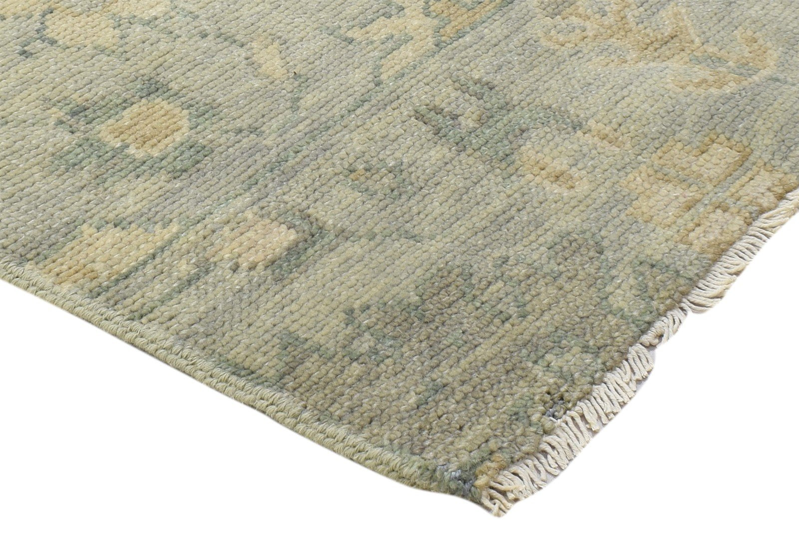 100% Wool Sage Rug 2' X 2' Persian Hand Knotted Oushak Oriental Small Square 7864087543957