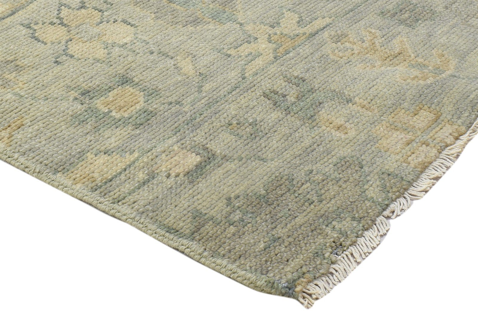 100% Wool Sage Rug 2' X 2' Persian Hand Knotted Oushak Oriental Small Square 7864087543957