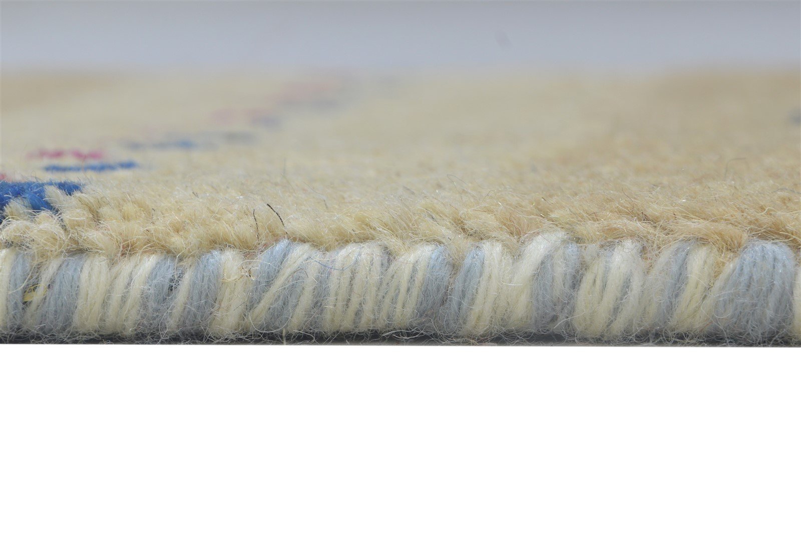 100% Wool Sand Rug 1' X 2' Persian Hand Knotted Gabbeh Southwestern Small Carpet 7864204329109