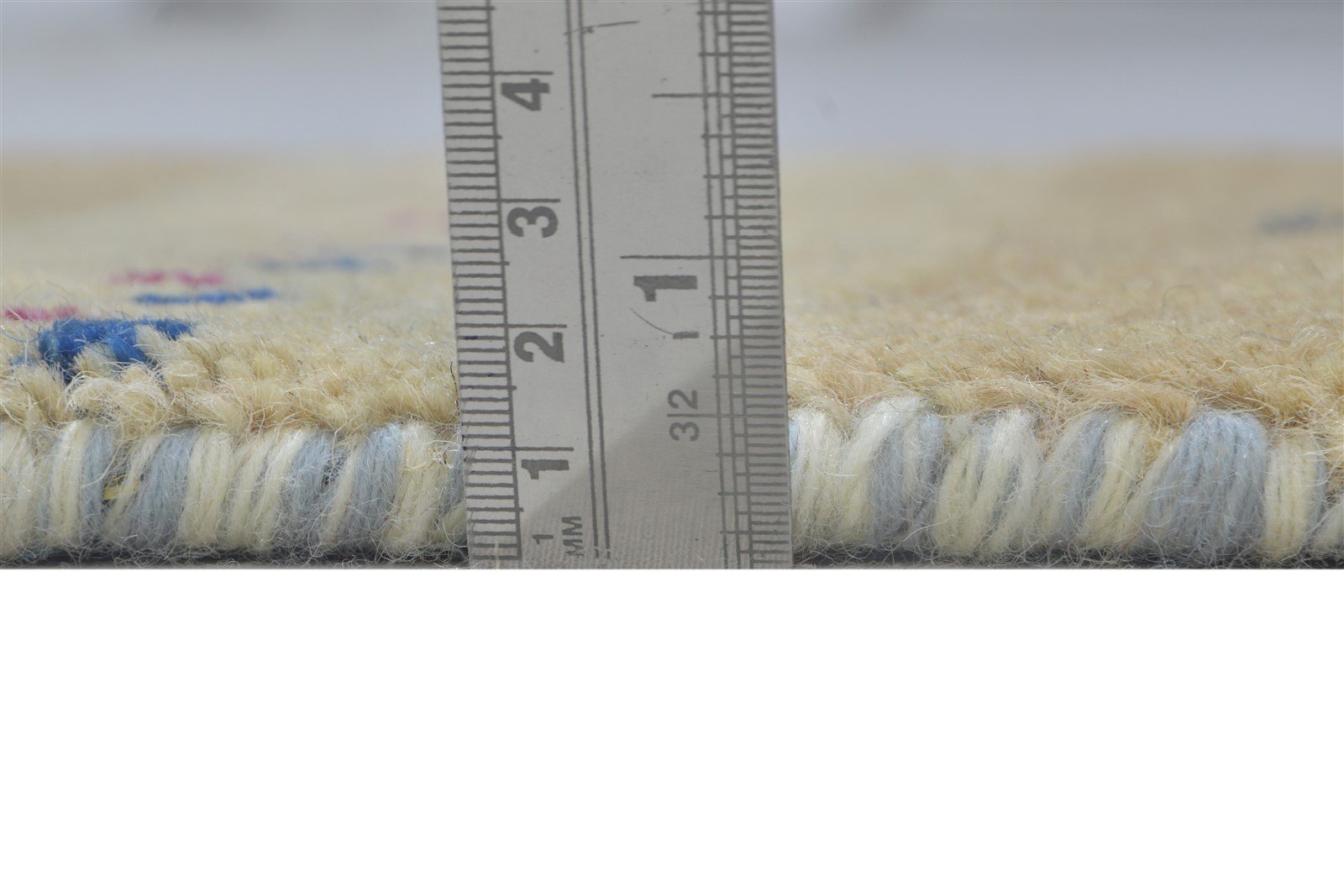 100% Wool Sand Rug 1' X 2' Persian Hand Knotted Gabbeh Southwestern Small Carpet 7864204329109