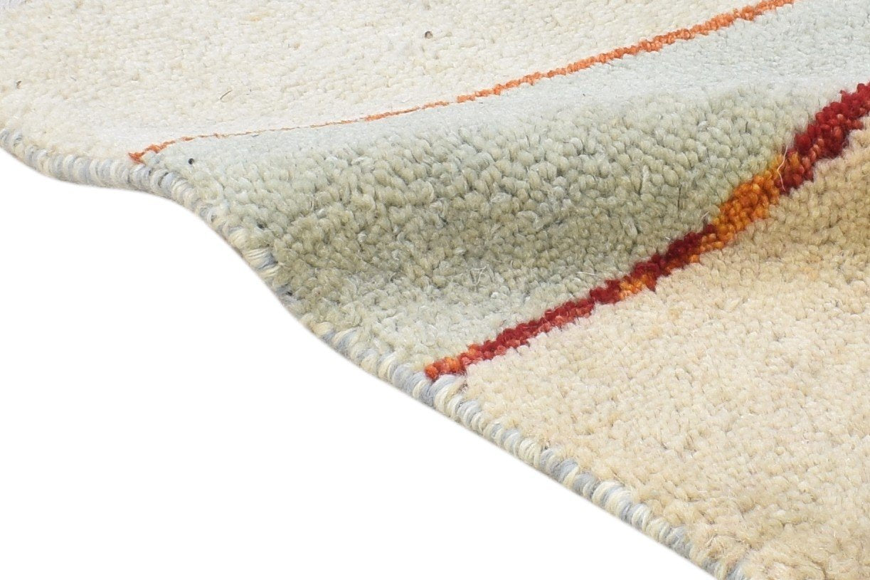100% Wool Sand Rug 1' X 2' Tribal Hand Knotted Gabbeh Southwestern Small Carpet 7864499798165