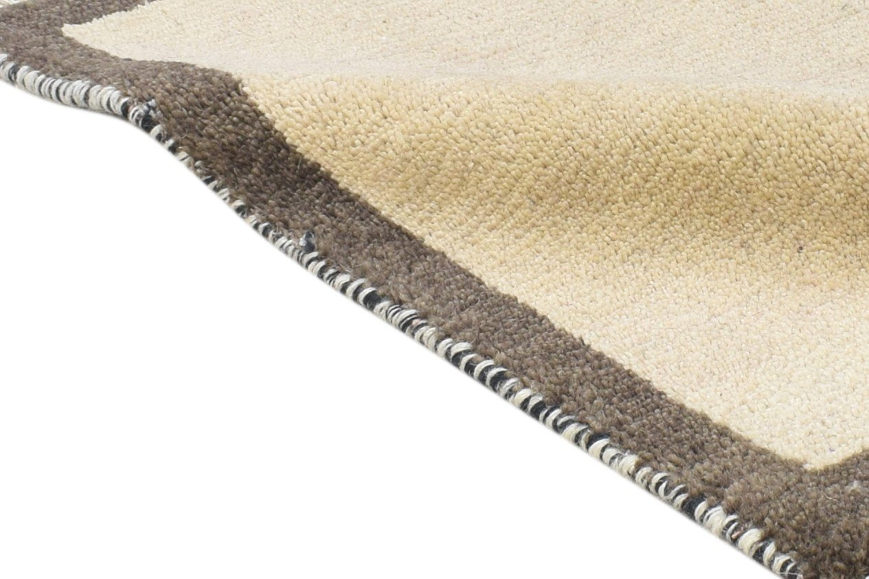 Flo 100% Wool Sand Rug 1' X 2' Tribal Hand Knotted Gabbeh Southwestern 7864501993621
