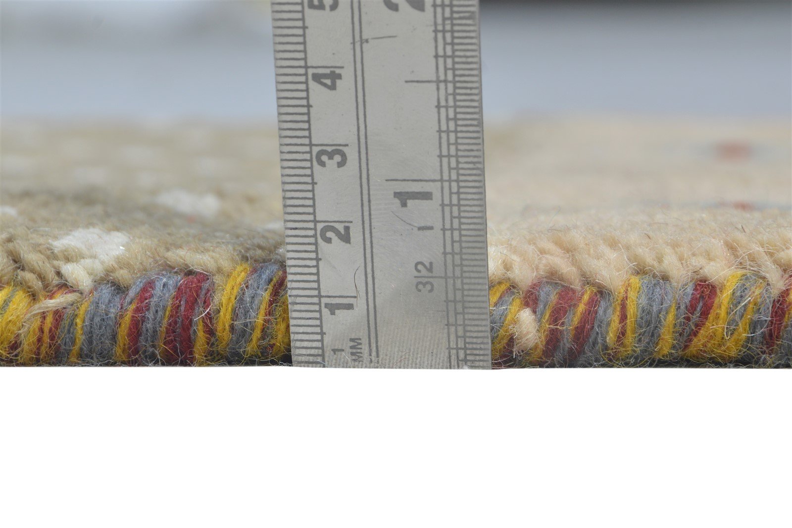 100% Wool Sand Rug 1' X 2' Tribal Hand Knotted Gabbeh Southwestern Small Carpet 7864500584597