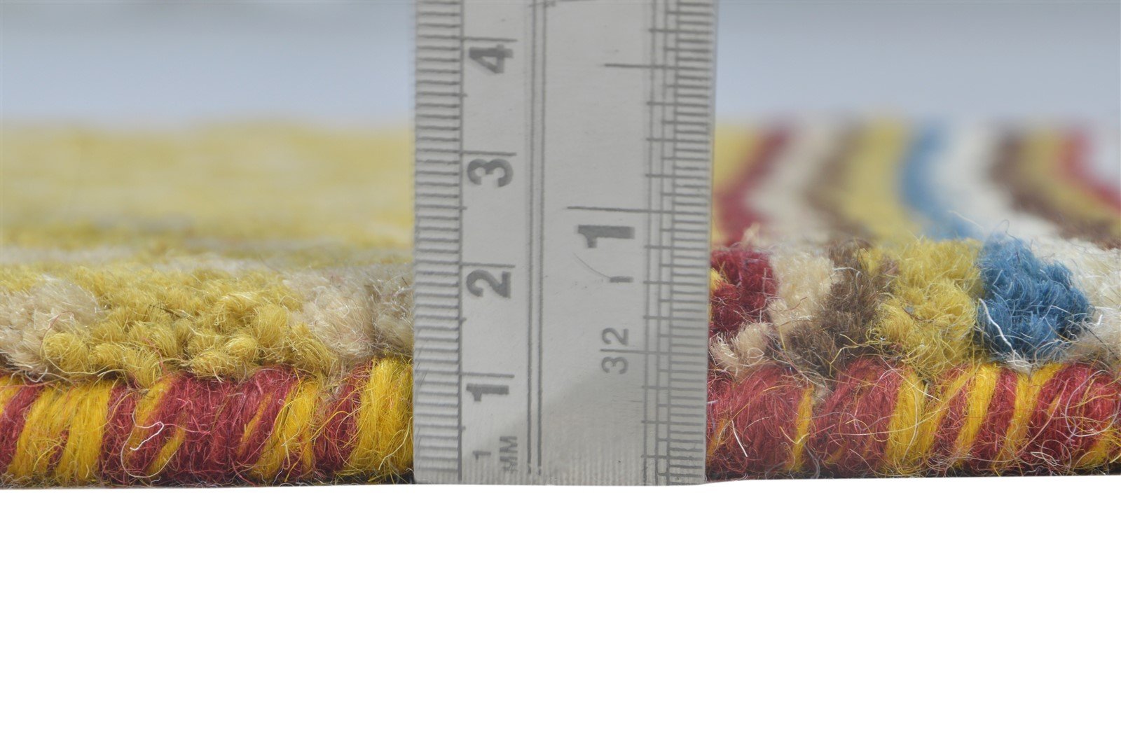 100% Wool Yellow Rug 1X2 Tribal Hand Knotted Gabbeh Southwestern Small Carpet 7864499667093