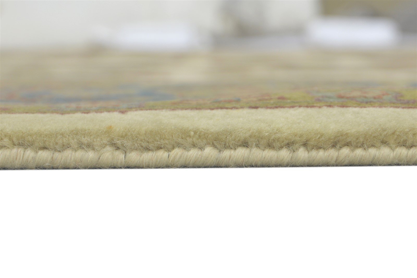 Hand Knotted Beige Wool Rug 8' X 10' Persian Agra Oriental Large Carpet Area Rug