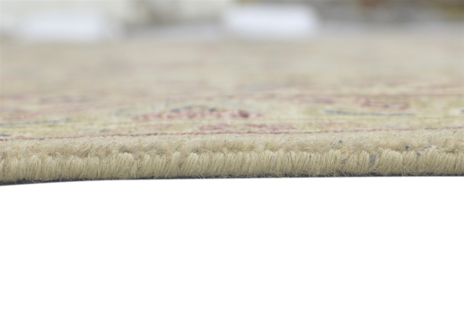 Wool Beige Rug 8' X 10' Persian Hand Knotted Kashan Oriental Large Carpet Area Rug