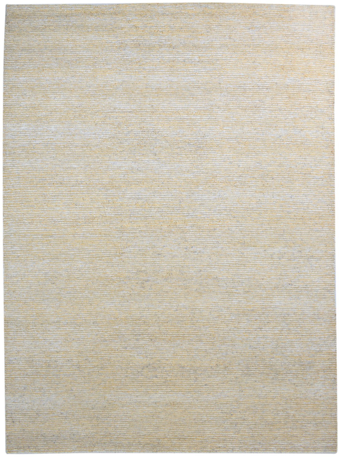 Wool / Jute Beige Rug 8X11 Modern Hand Knotted Scandinavian Striped Large Carpet Area Rug