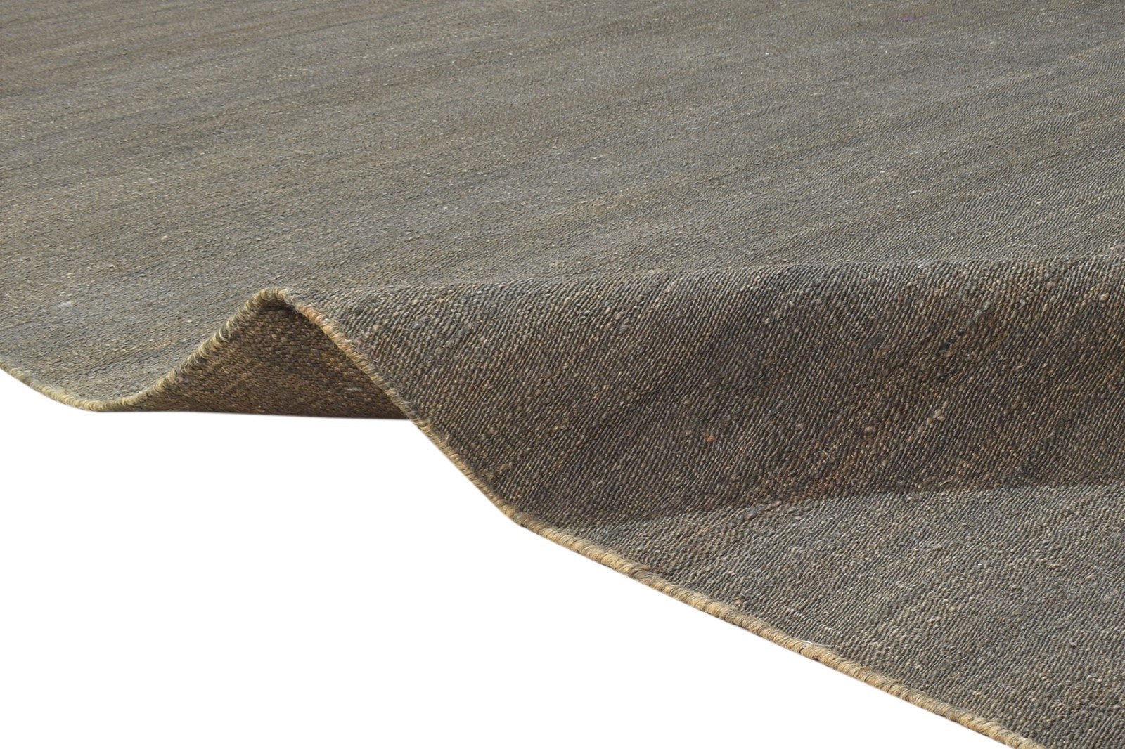 10X14 Rug Jute Dark Grey Modern Hand Woven Scandinavian Solid Extra Large Carpet 7864806113429