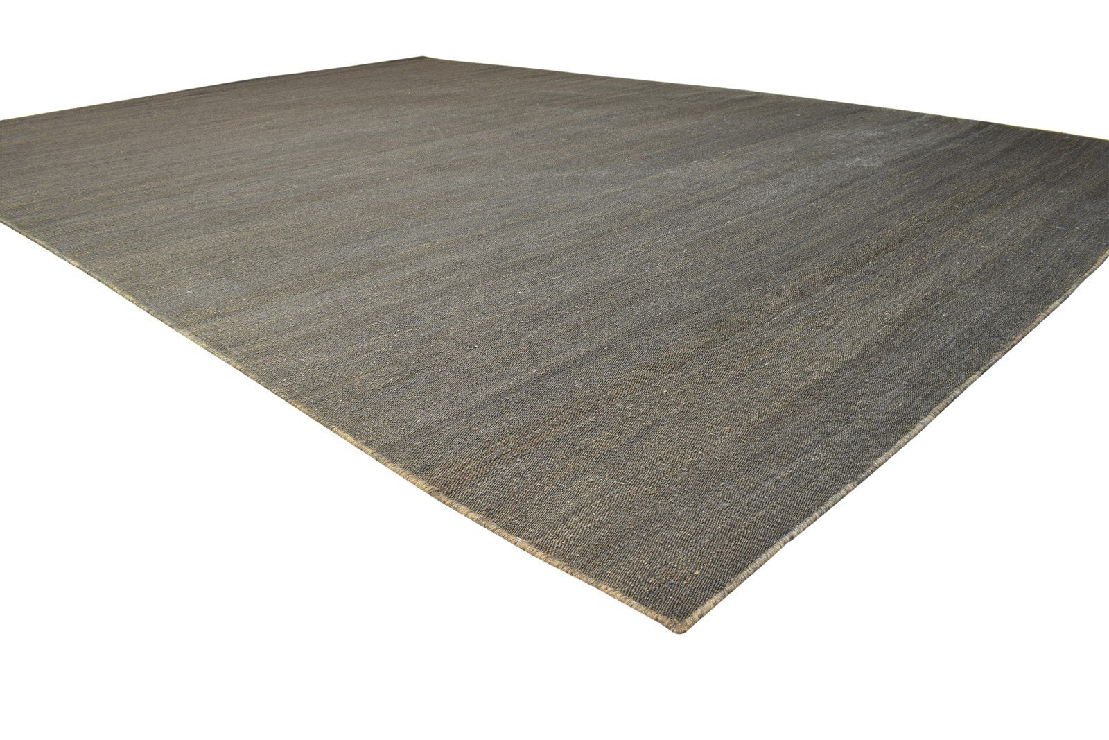 10X14 Rug Jute Dark Grey Modern Hand Woven Scandinavian Solid Extra Large Carpet 7864806113429