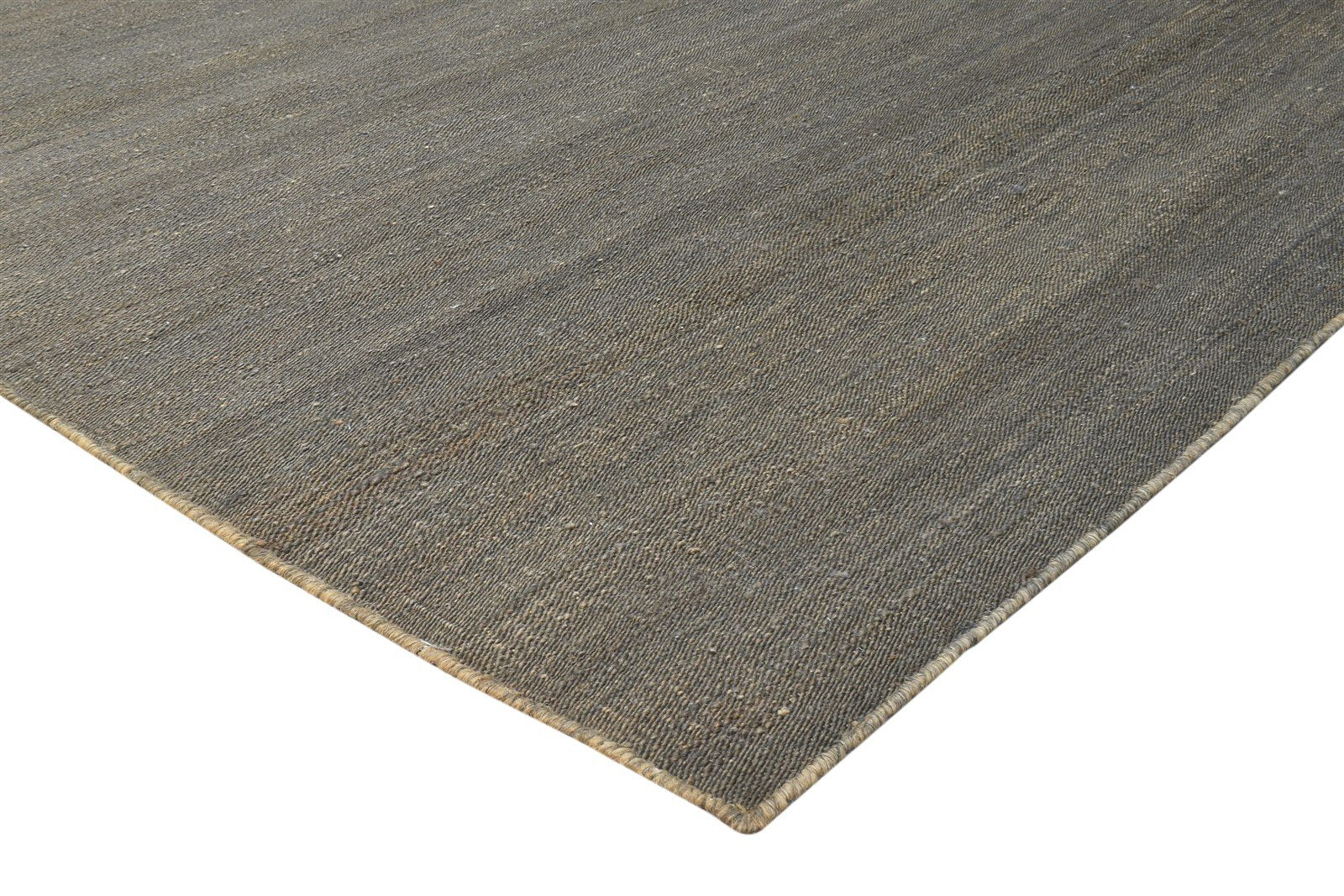 10X14 Rug Jute Dark Grey Modern Hand Woven Scandinavian Solid Extra Large Carpet 7864806113429