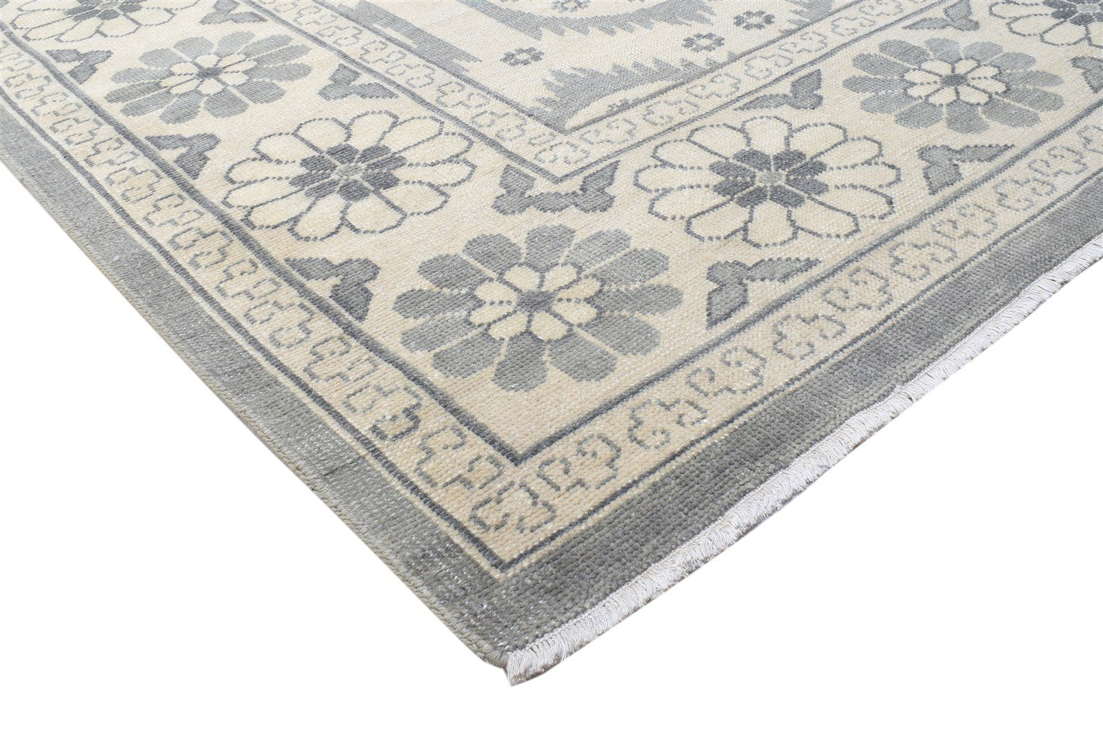 10X14 Rug Wool Grey Persian Hand Knotted Oriental William Morris Extra Large 7864104550549
