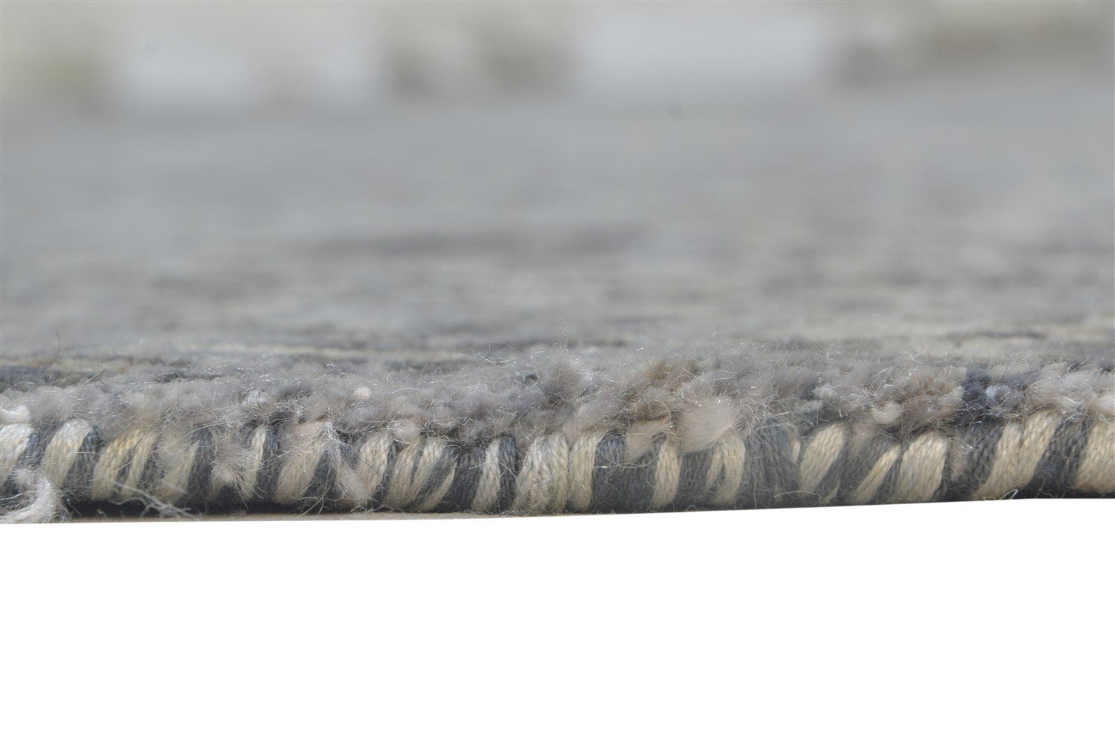 10X14 Rug Wool / Silk Grey Modern Hand Knotted Indian Abstract Extra Large 7864315773077