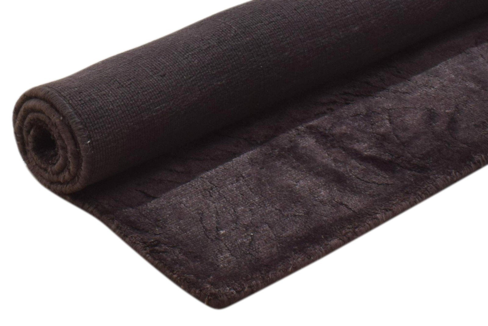 Charcoal Silk Rug 2' X 3' Modern Handloom French Floral Small Carpet Area Rug