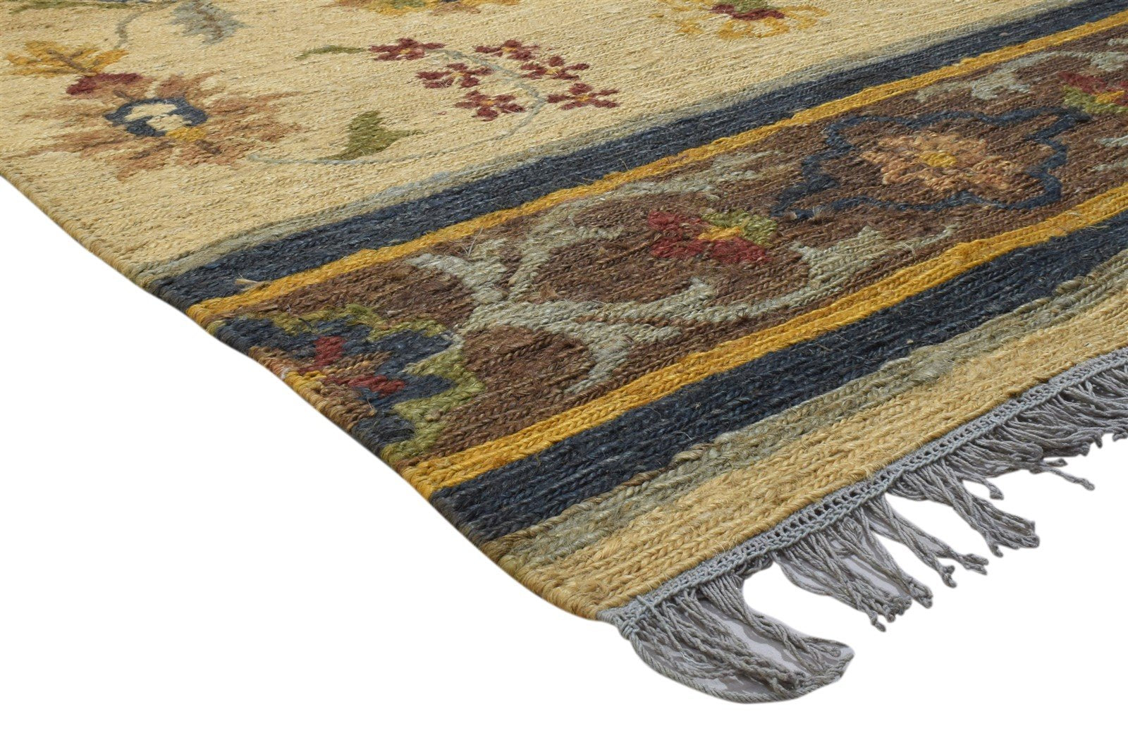 Jute Beige Rug 5' X 8' Persian Hand Knotted Oushak Oriental Room Size Carpet Area Rug