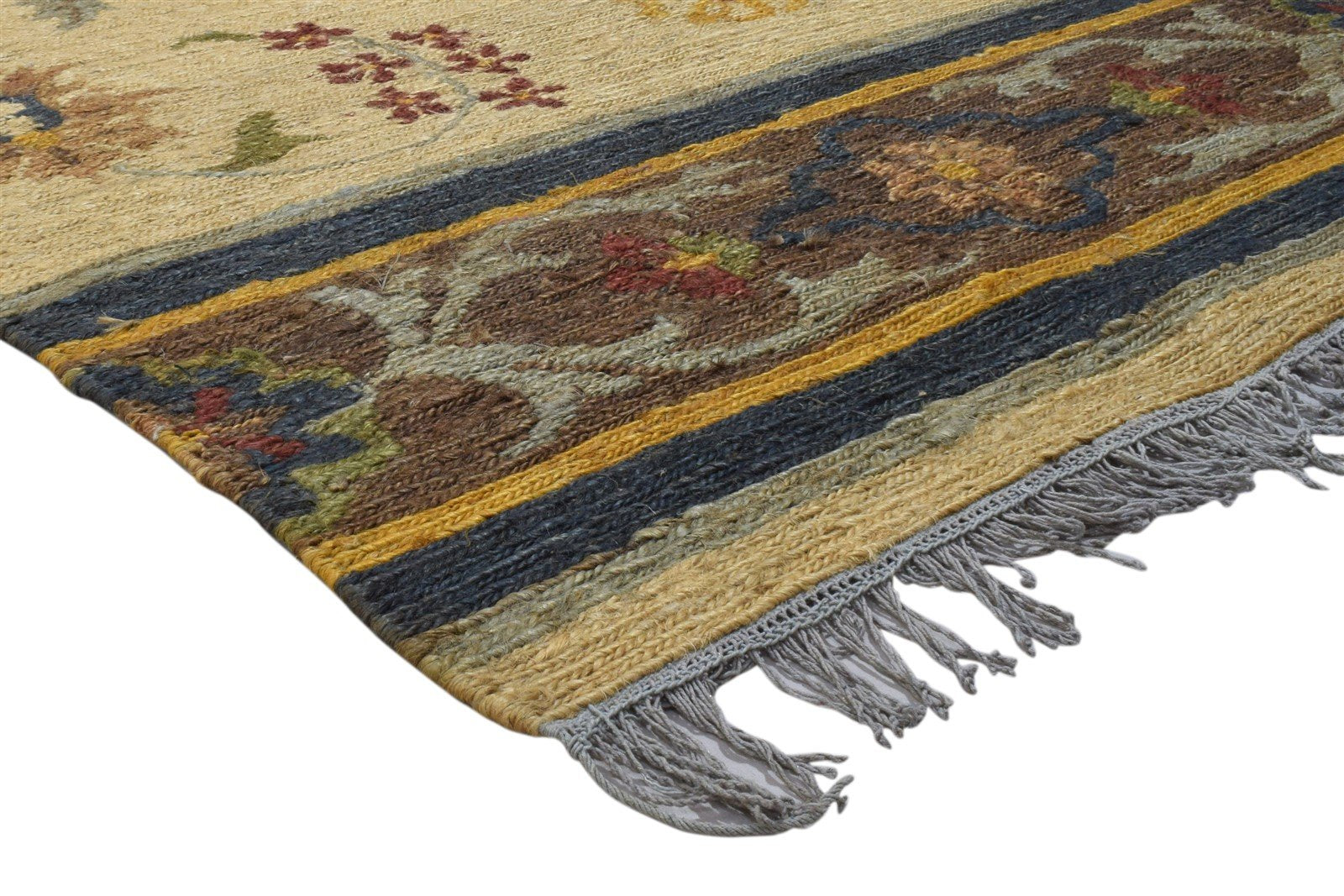 Jute Beige Rug 5' X 8' Persian Hand Knotted Oushak Oriental Room Size Carpet Area Rug