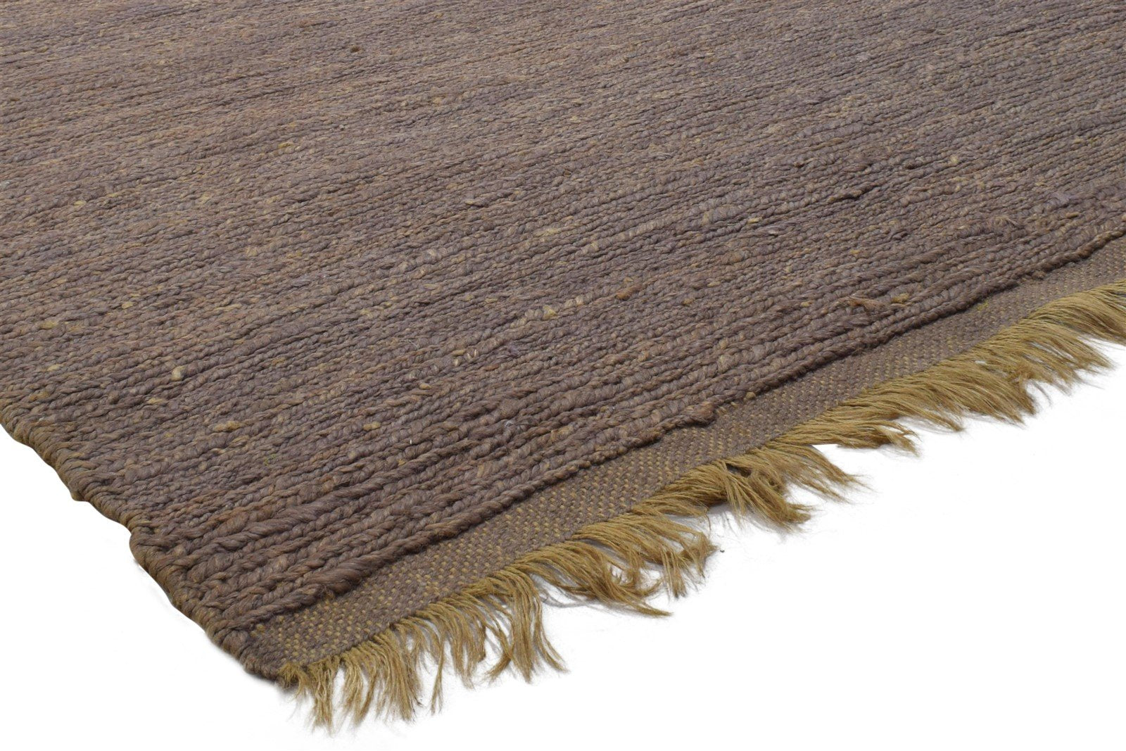 Hand Knotted Purple Jute Rug 5' X 7' Modern Scandinavian Solid Room Size Carpet Area Rug