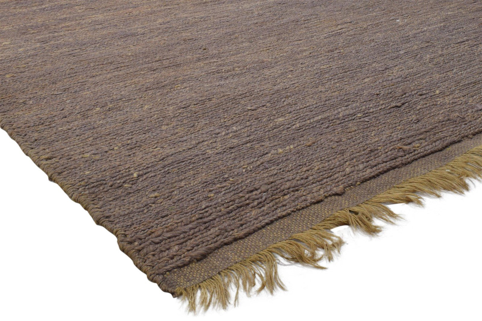 Hand Knotted Purple Jute Rug 5' X 7' Modern Scandinavian Solid Room Size Carpet Area Rug
