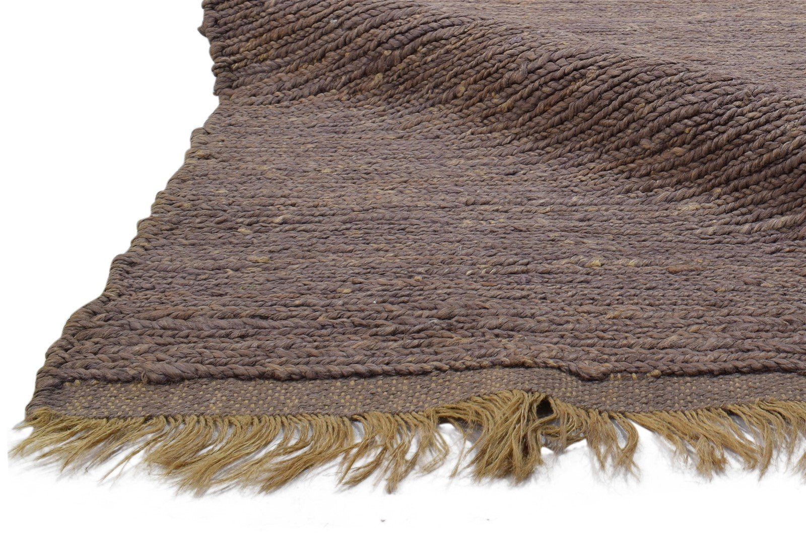 Hand Knotted Purple Jute Rug 5' X 7' Modern Scandinavian Solid Room Size Carpet Area Rug