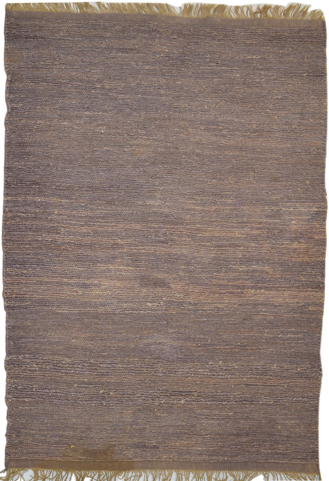Hand Knotted Purple Jute Rug 5' X 7' Modern Scandinavian Solid Room Size Carpet Area Rug
