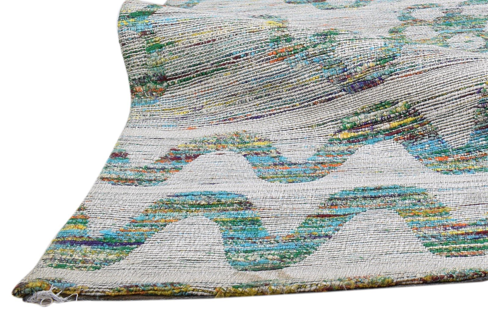 Grey Silk Rug 5' X 8' Modern Jacquard Loom Scandinavian Floral Room Size Carpet Area Rug