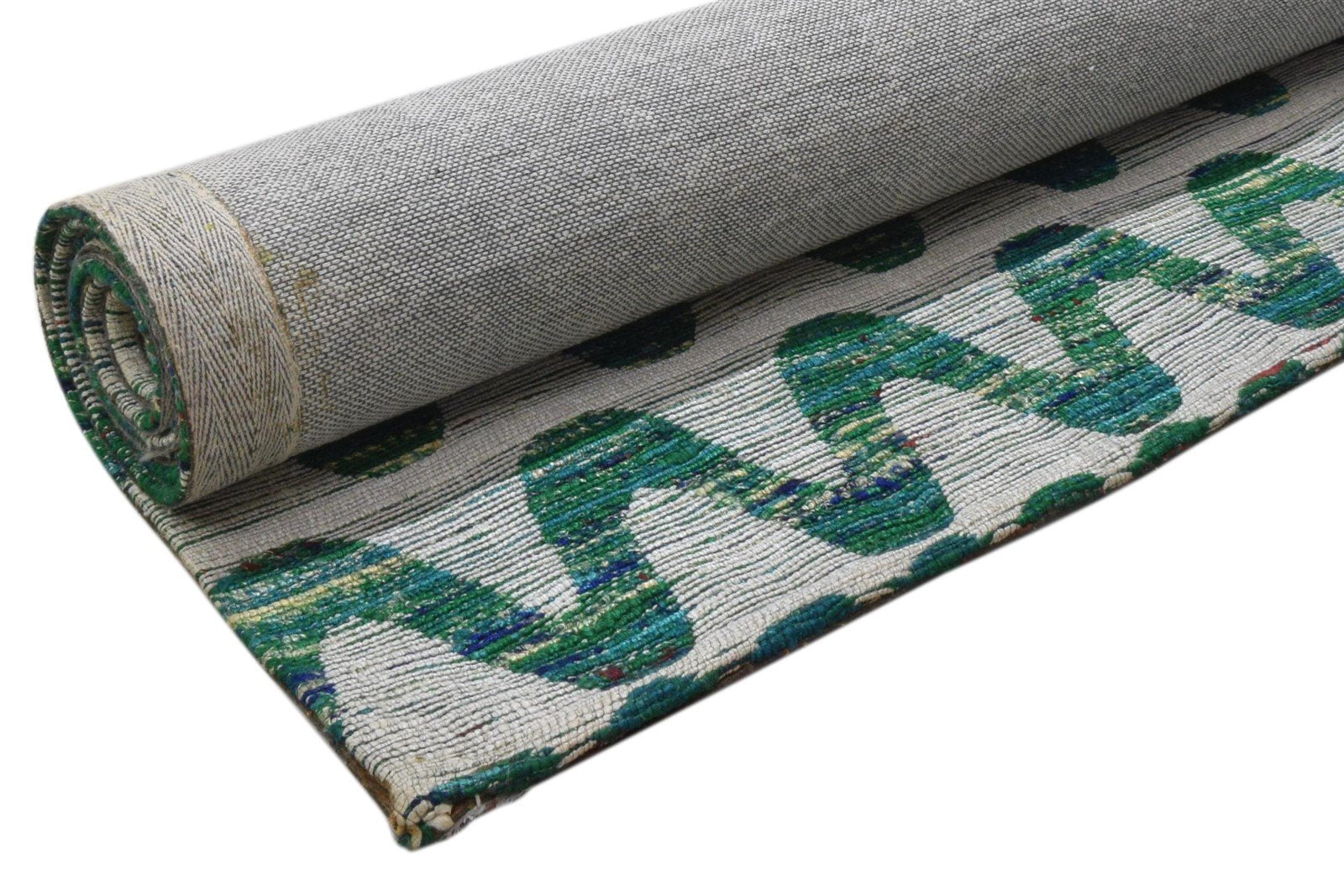 5' X 8' Rug Silk Grey Modern Jacquard Loom Scandinavian Floral Room Size Carpet Area Rug