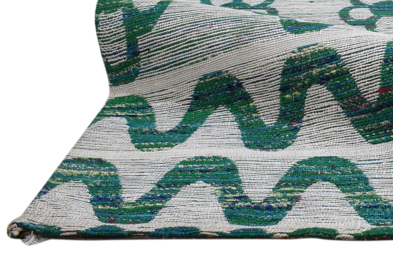 5' X 8' Rug Silk Grey Modern Jacquard Loom Scandinavian Floral Room Size Carpet Area Rug