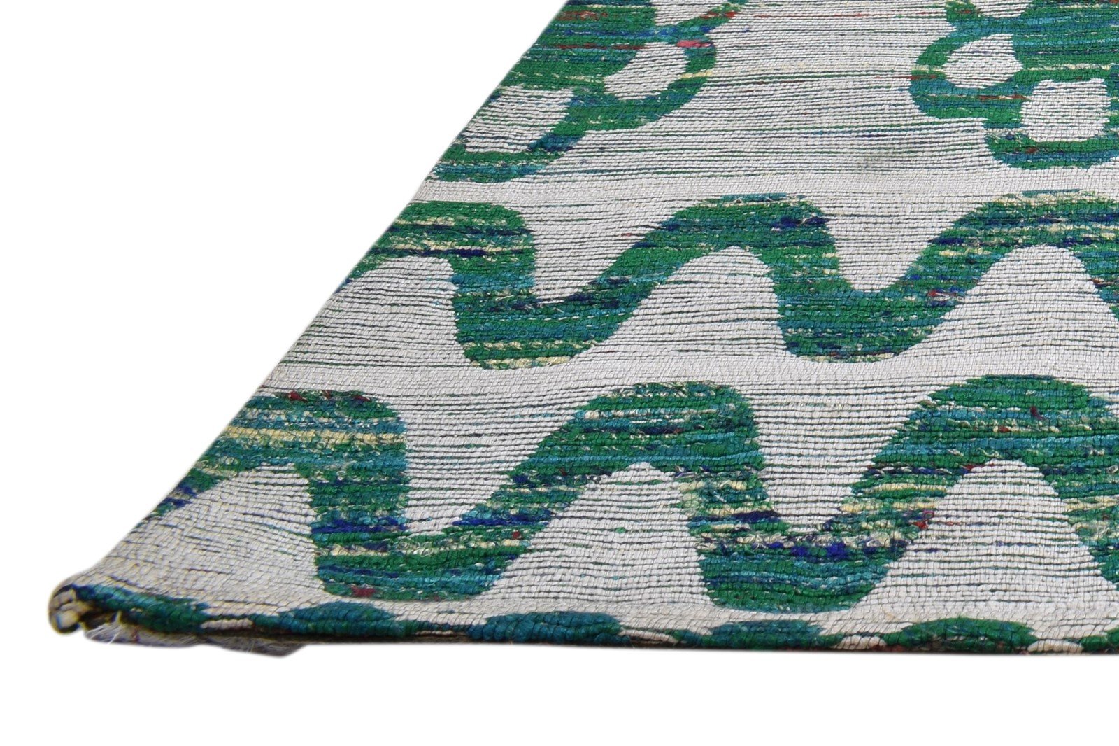 5' X 8' Rug Silk Grey Modern Jacquard Loom Scandinavian Floral Room Size Carpet Area Rug