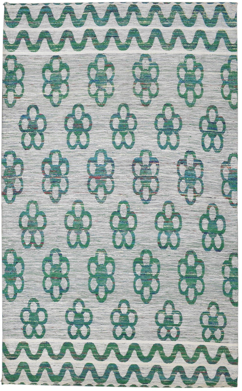 5' X 8' Rug Silk Grey Modern Jacquard Loom Scandinavian Floral Room Size Carpet Area Rug