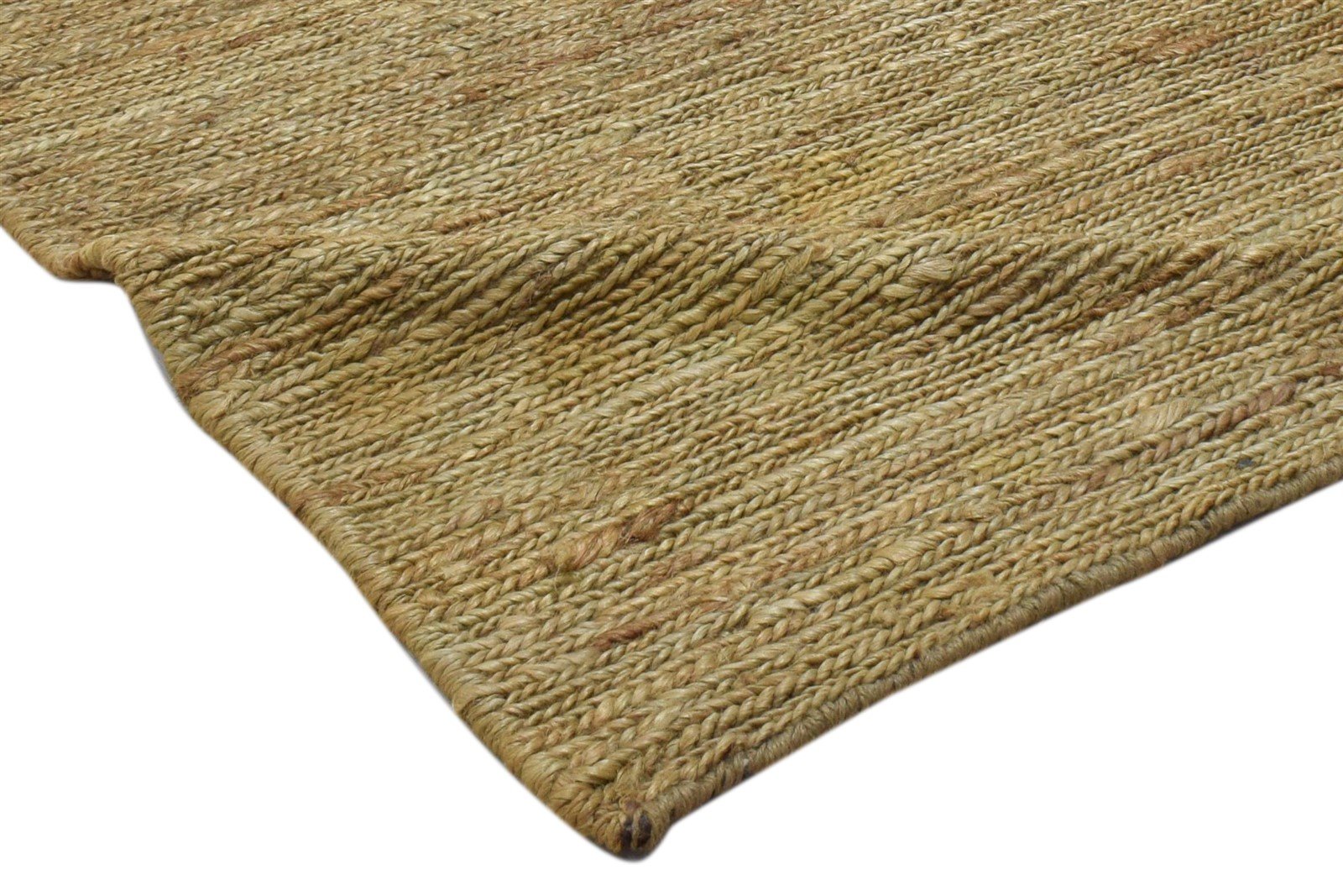 Jute Beige Rug 2' X 3' Modern Hand Knotted Scandinavian Solid Small Carpet Area Rug