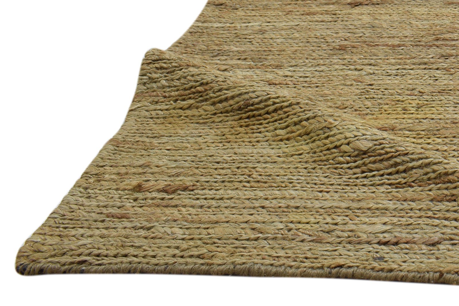 Jute Beige Rug 2' X 3' Modern Hand Knotted Scandinavian Solid Small Carpet Area Rug