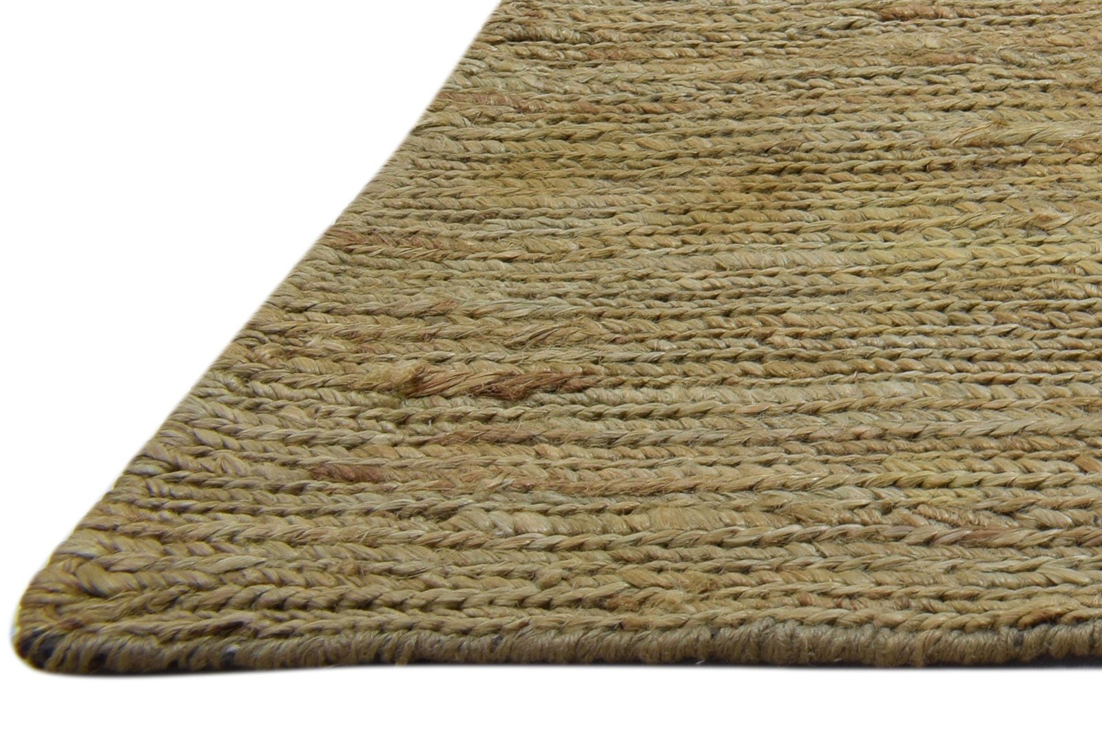 Jute Beige Rug 2' X 3' Modern Hand Knotted Scandinavian Solid Small Carpet Area Rug
