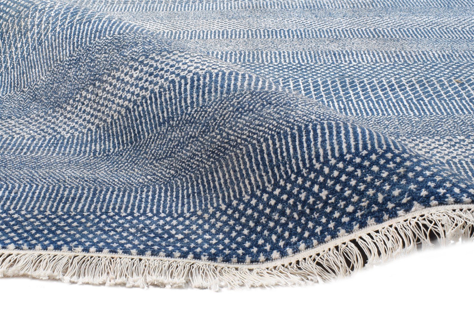 12X15 Rug Wool Blue Modern Hand Knotted Agra Grass Trellis Extra Large Carpet 7864615633045